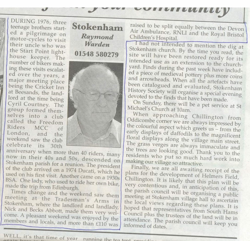 Freedom Riders MCC In The Local Gazette 