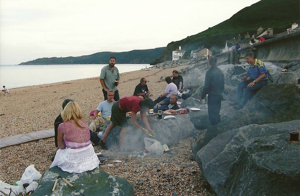 40th Anniversary gathering BBQ on the beach at Beesands