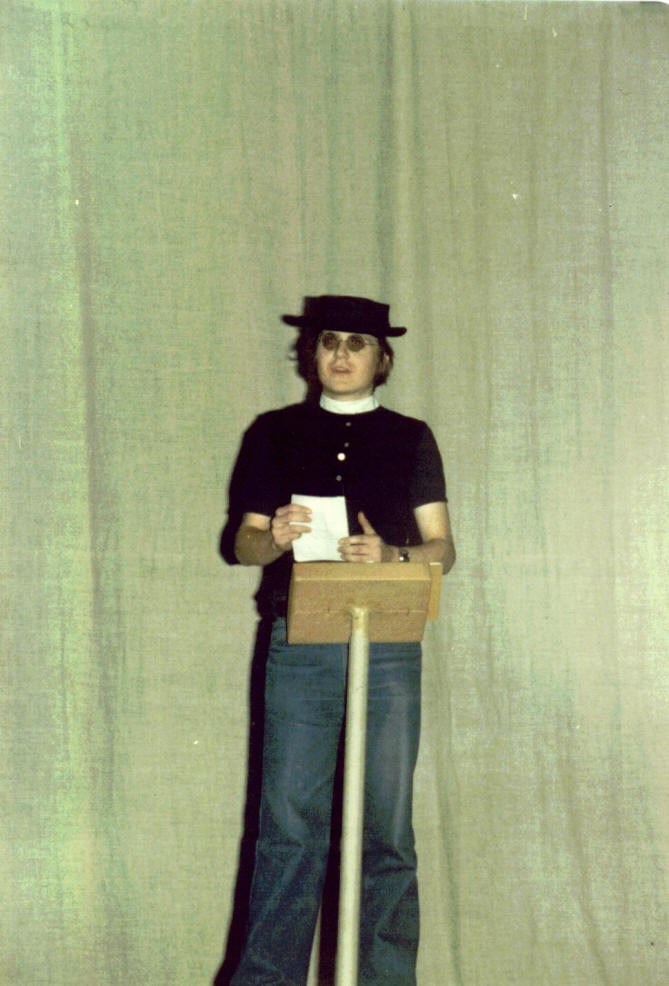 Philip as a vicar at the club show