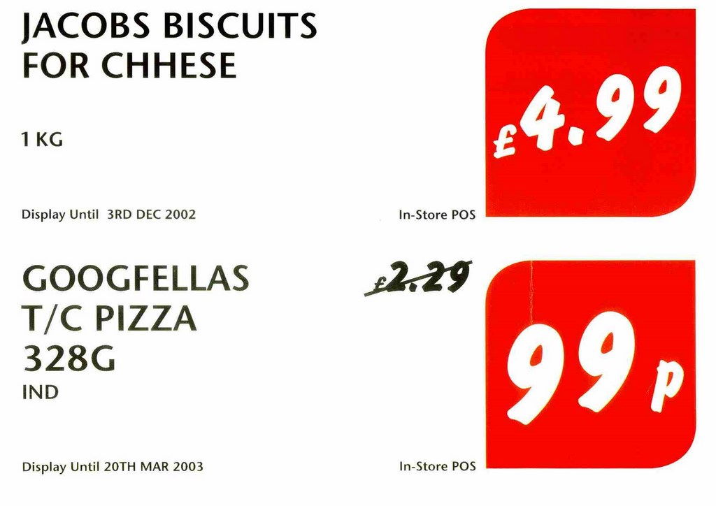 Safeways Price Tickets 10