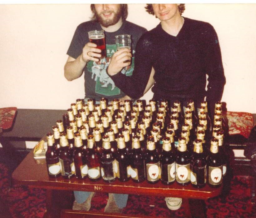 Beaver and Kevin Starr at 'Bottle of Bulldog' night at The Plough, Harefield - 1982