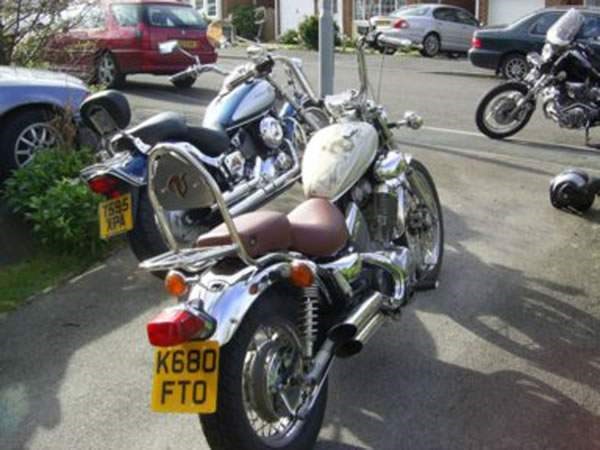 Darren's Virago and my Dragstar