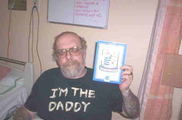 Me and QPR card in hospital