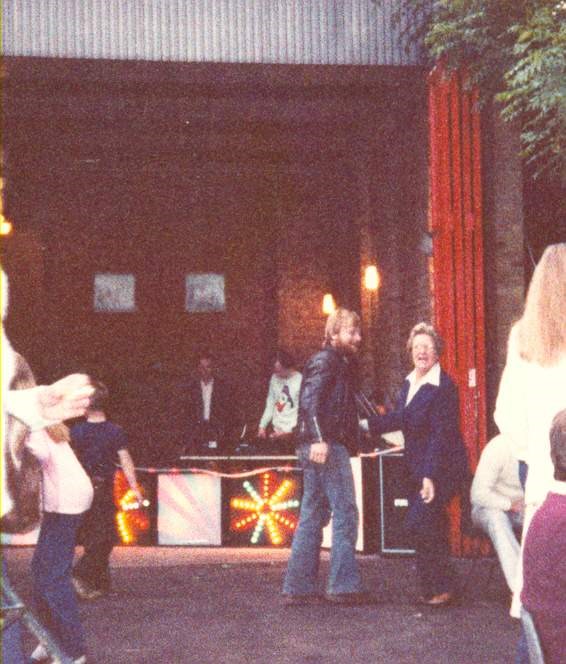 Pippin Dancing with a lady at the Ruislip Fire Station Disco