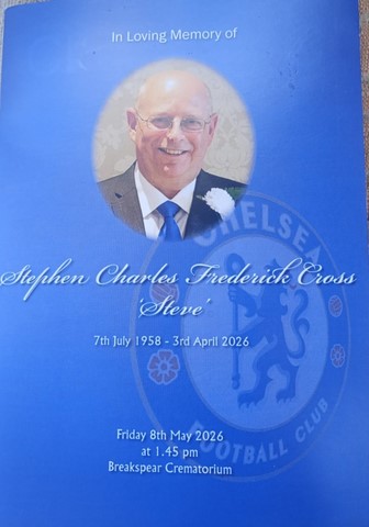 Stephen Cross Order of Service 1