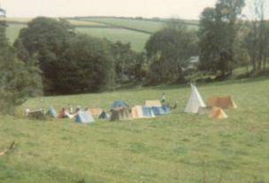 Campsite at South Allington, Devon - Summer 1981